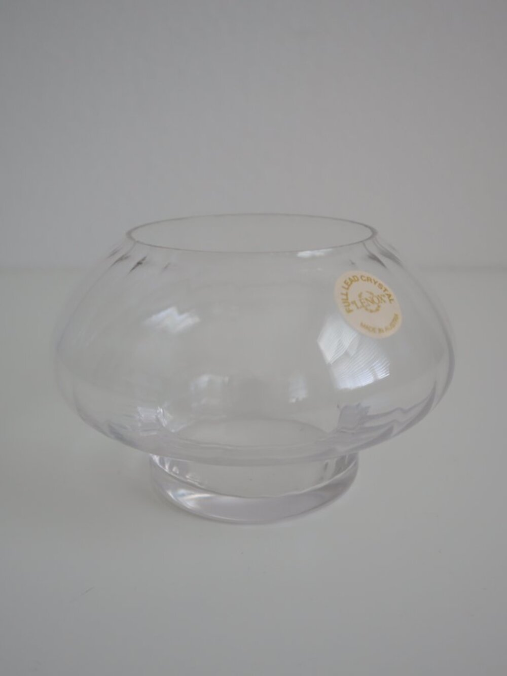 Lenox Full Lead Crystal Illuminations Mushroom Shape Votive Candle Holder